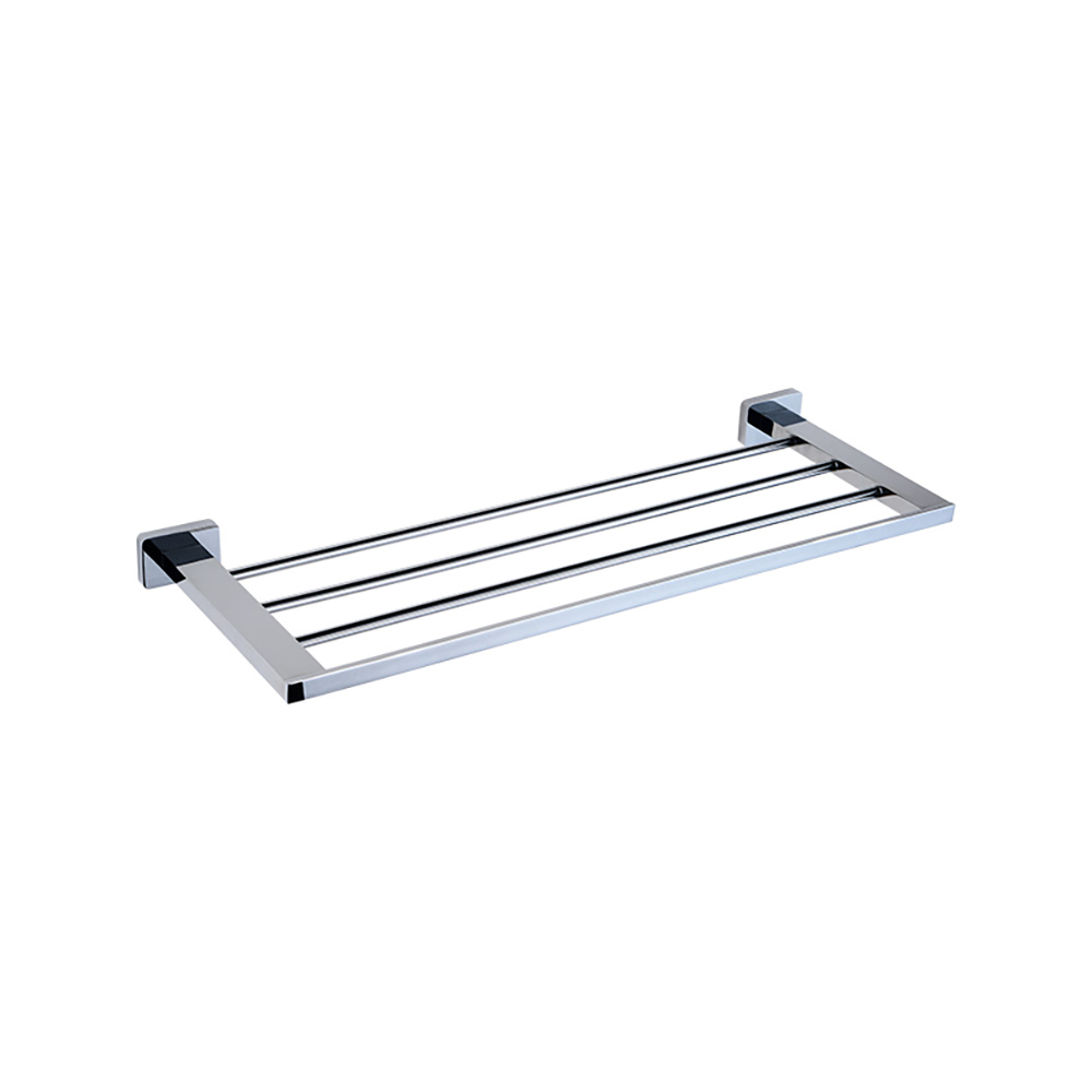 OJ-G1108L Towel Shelf Holder for Bathroom Wall Mounted and Modern Hotel Style Brass Bathroom Accessories