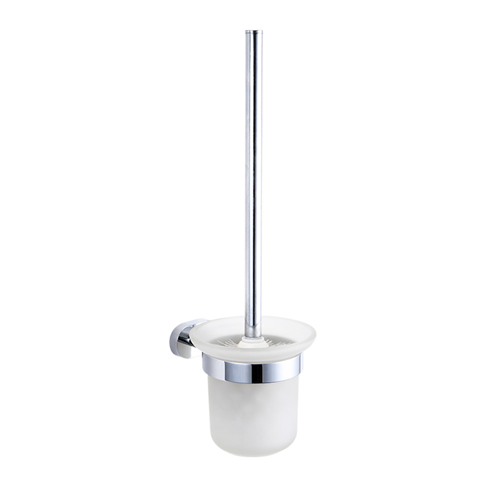 OJ-G1319L Wall-Mounted Anti-Slip Handle Toilet Brush Holder Contain Holder Brass Bathroom Accessories