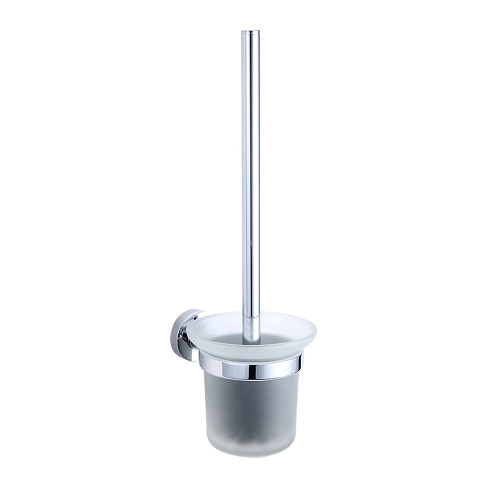 OJ-G1719L wall-mounted anti-slip handle toilet brush holder contain holder Brass bathroom accessories