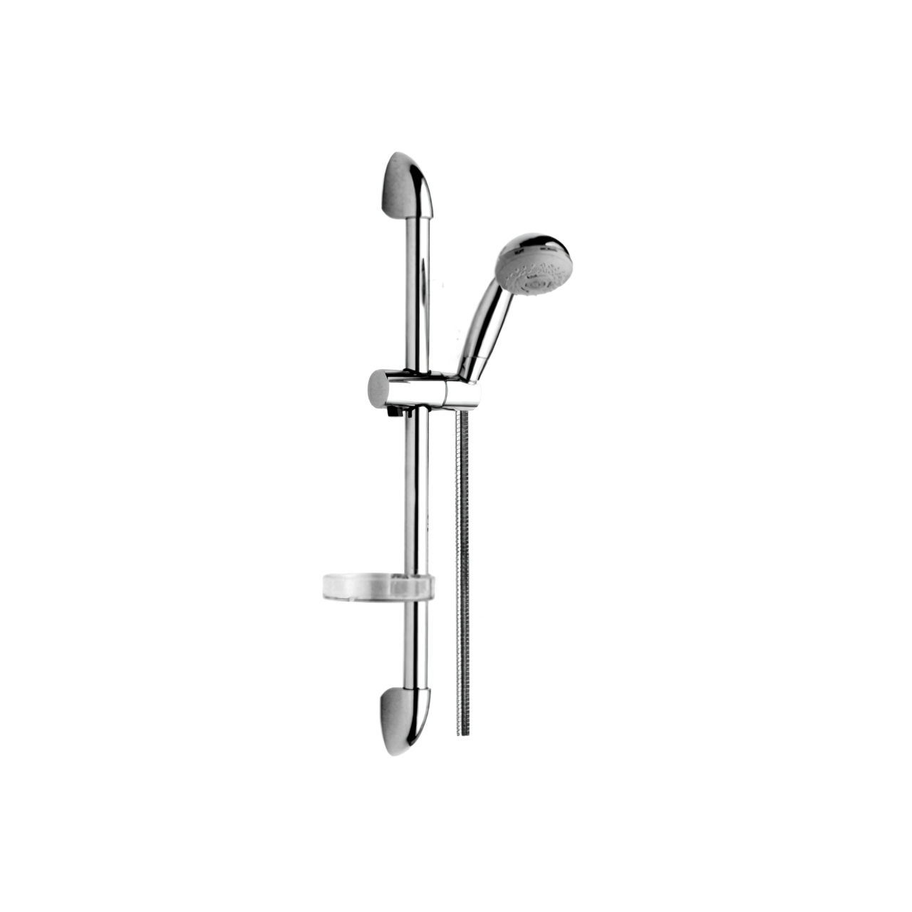 H108C Wall Mount Bathroom Slide Bar Standard Round Handheld Shower Head Slide Bar Polished Chrome Bathroom Shower Sliding Bar